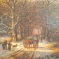 Ölgemälde Gemälde Winterlandschaft Hermanus Koekkoek jr. (1836-1909)