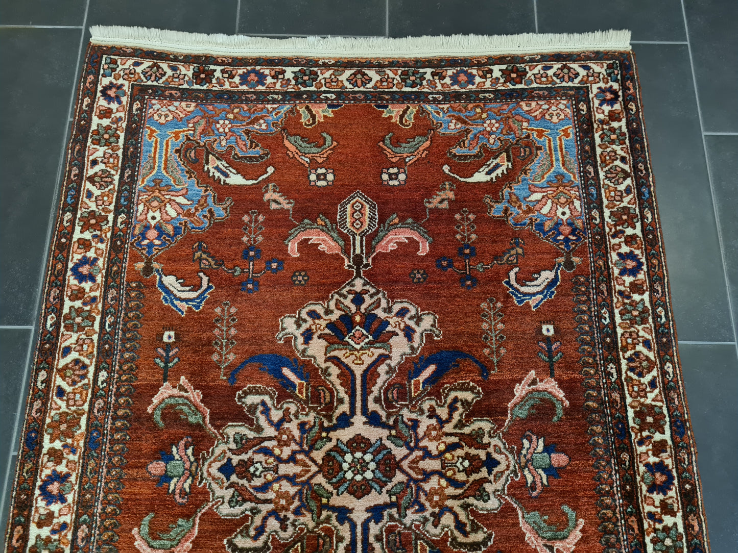 Antiker Feiner Handgeknüpfter Perser Teppich Isfahan Najafabad 160x110cm