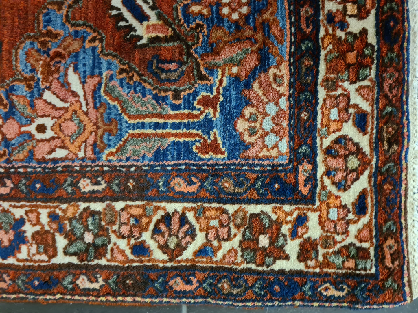 Antiker Feiner Handgeknüpfter Perser Teppich Isfahan Najafabad 160x110cm