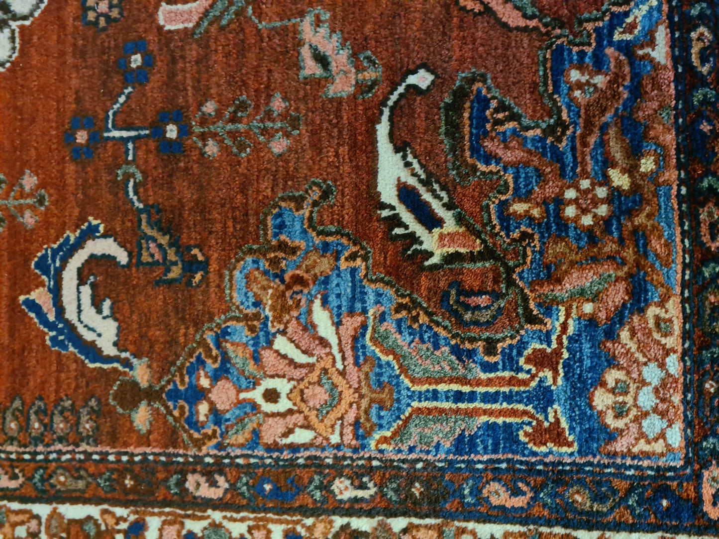 Antiker Feiner Handgeknüpfter Perser Teppich Isfahan Najafabad 160x110cm