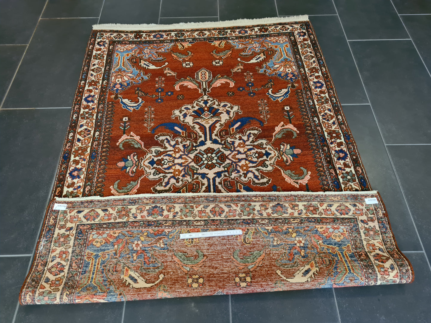 Antiker Feiner Handgeknüpfter Perser Teppich Isfahan Najafabad 160x110cm