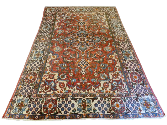 Hochwertig Feiner Handgeknüpfter Perserteppich Isfahan Najafabad Orientteppich 227x143 cm