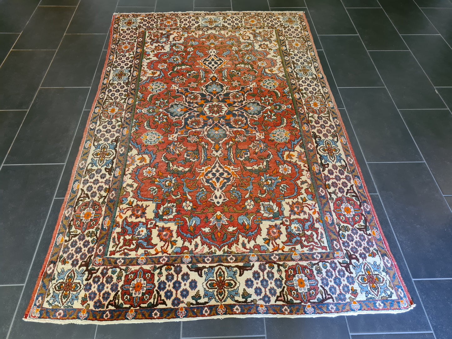 Hochwertig Feiner Handgeknüpfter Perserteppich Isfahan Najafabad Orientteppich 227x143 cm