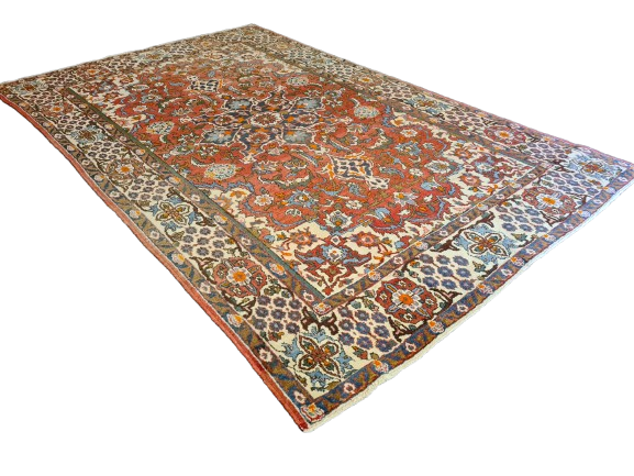 Hochwertig Feiner Handgeknüpfter Perserteppich Isfahan Najafabad Orientteppich 227x143 cm