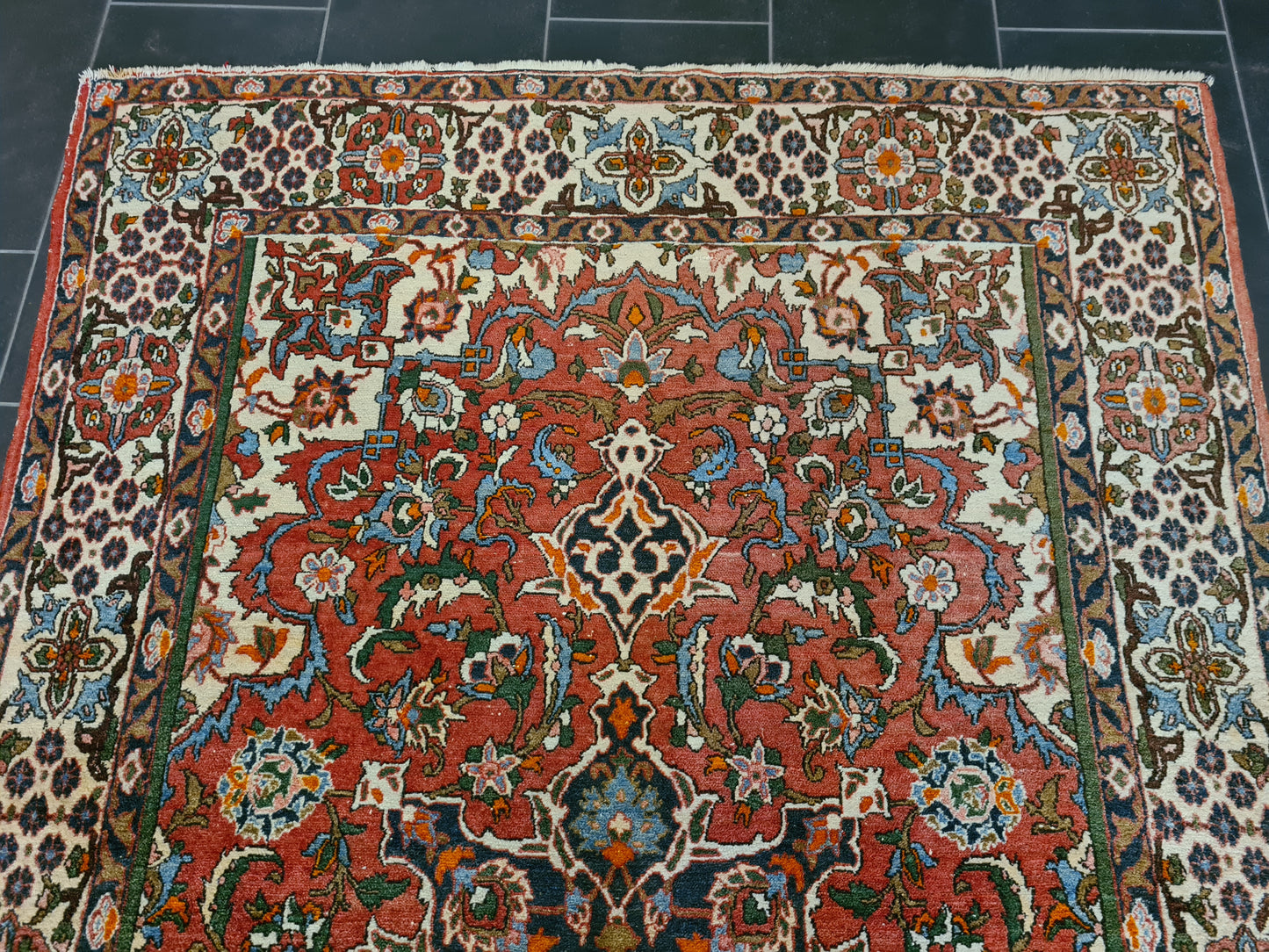 Hochwertig Feiner Handgeknüpfter Perserteppich Isfahan Najafabad Orientteppich 227x143 cm