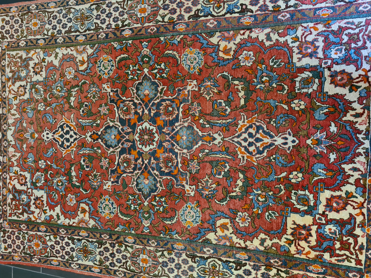 Hochwertig Feiner Handgeknüpfter Perserteppich Isfahan Najafabad Orientteppich 227x143 cm