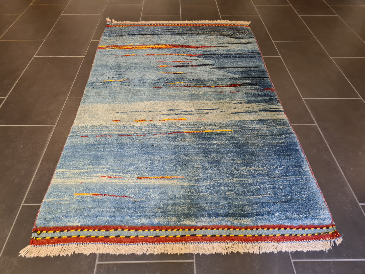 Dekorativer Handgeknüpfter Perser Teppich Orientteppich Gabbeh 160x102cm