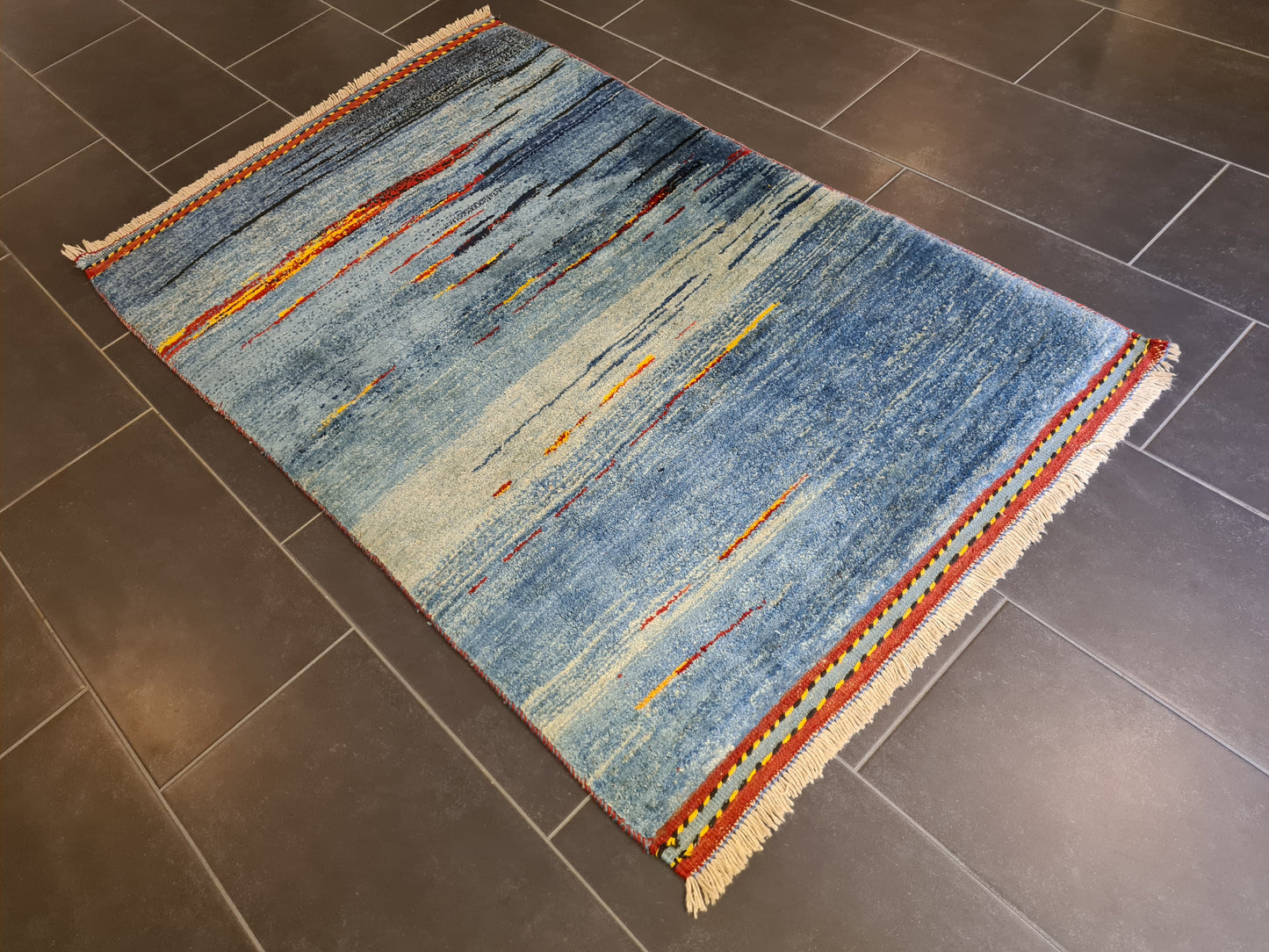 Dekorativer Handgeknüpfter Perser Teppich Orientteppich Gabbeh 160x102cm