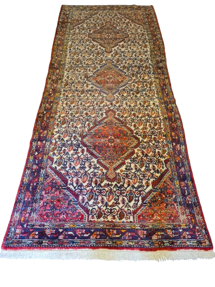 Antiker Handgeknüpfter Perser Teppich Orientteppich Malaya 334x132cm