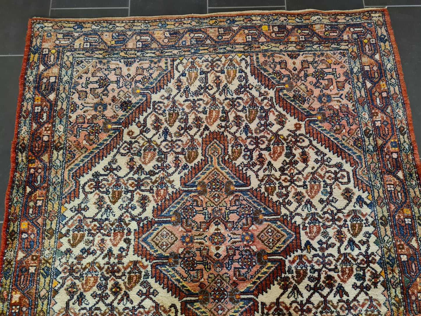 Antiker Handgeknüpfter Perser Teppich Orientteppich Malaya 334x132cm