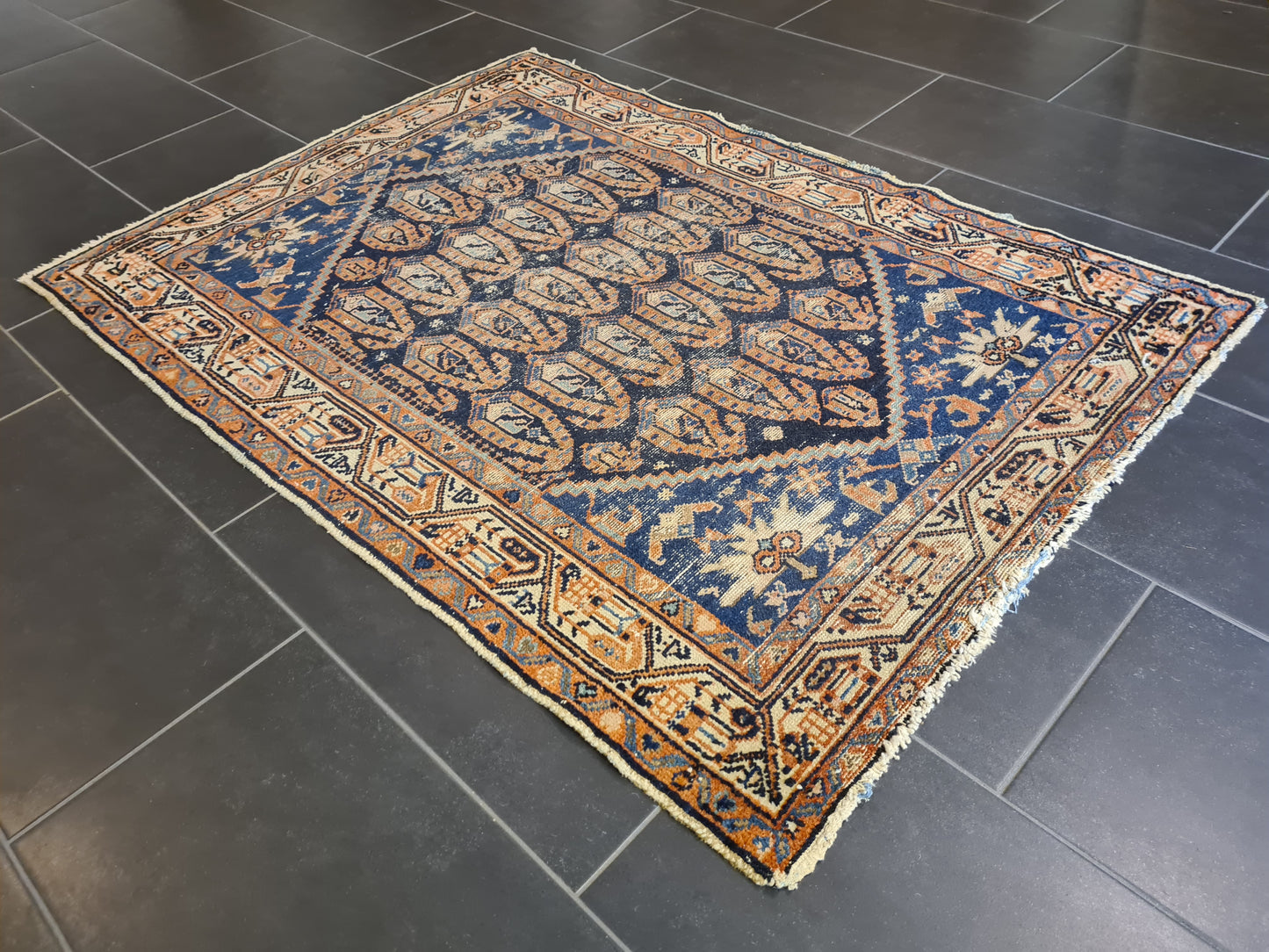 Antiker Handgeknüpfter Perser Teppich Malaya Sammlerstück Orientteppich 146x103cm