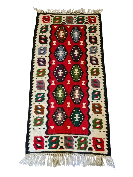 Antiker Handgeknüpfter Perser Teppich Orientteppich Kelim 105x53cm