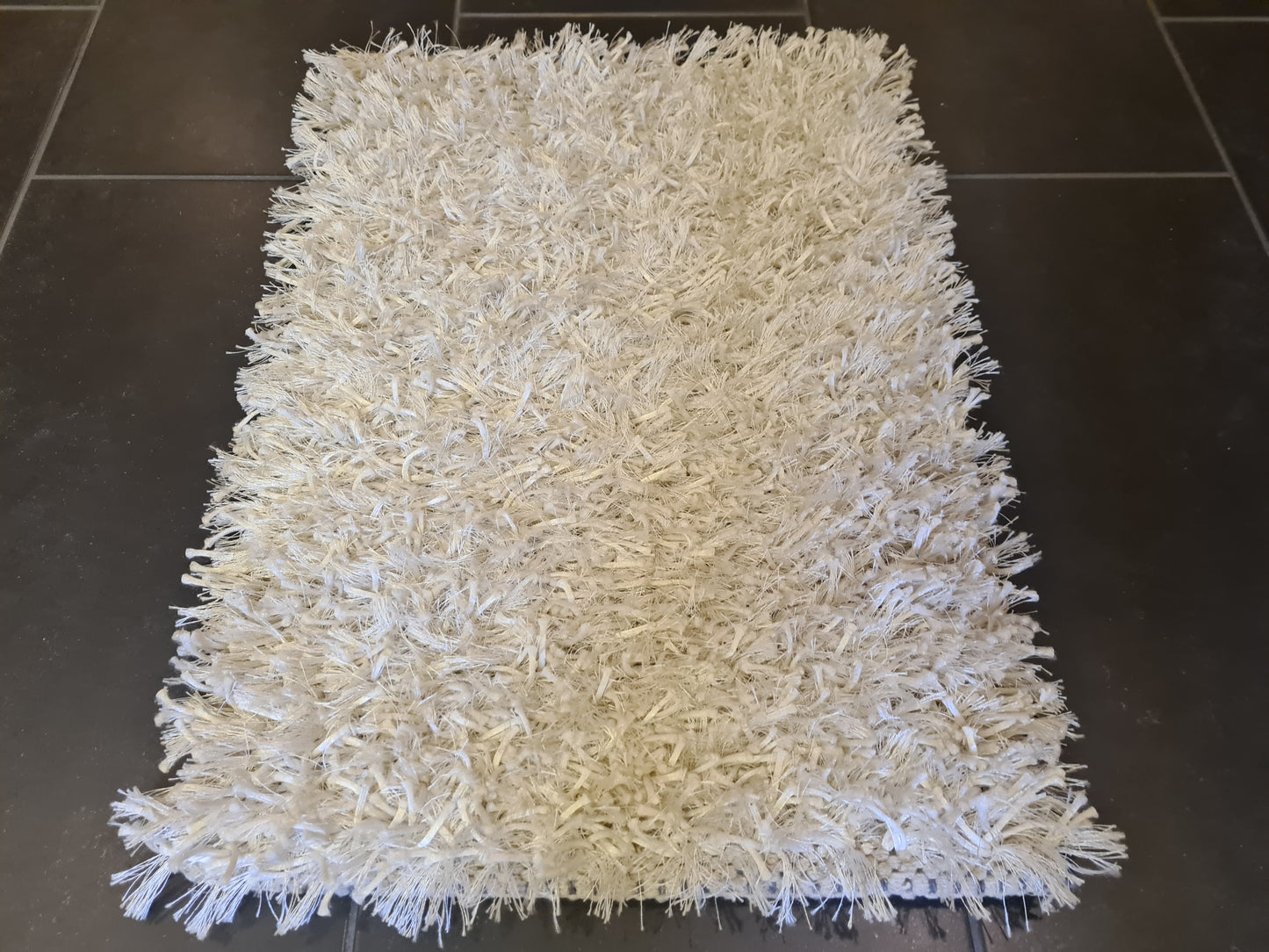 Moderner Handgeknüpfter Orientteppich Dekorativer Shaggy-Teppich 64x48cm