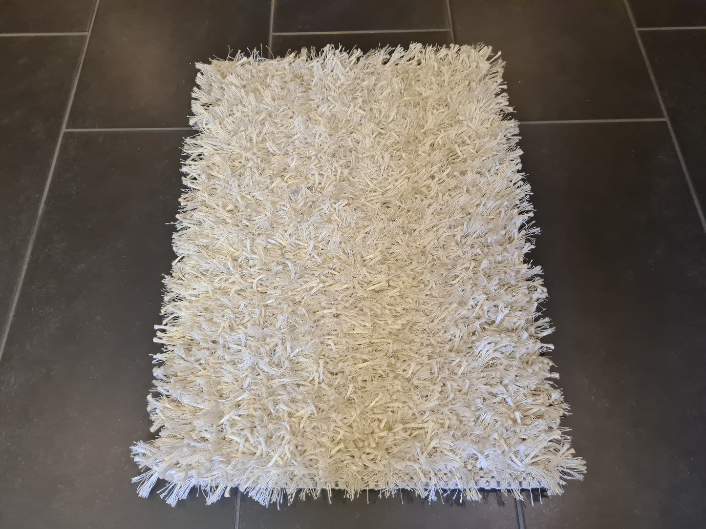 Moderner Handgeknüpfter Orientteppich Dekorativer Shaggy-Teppich 64x48cm