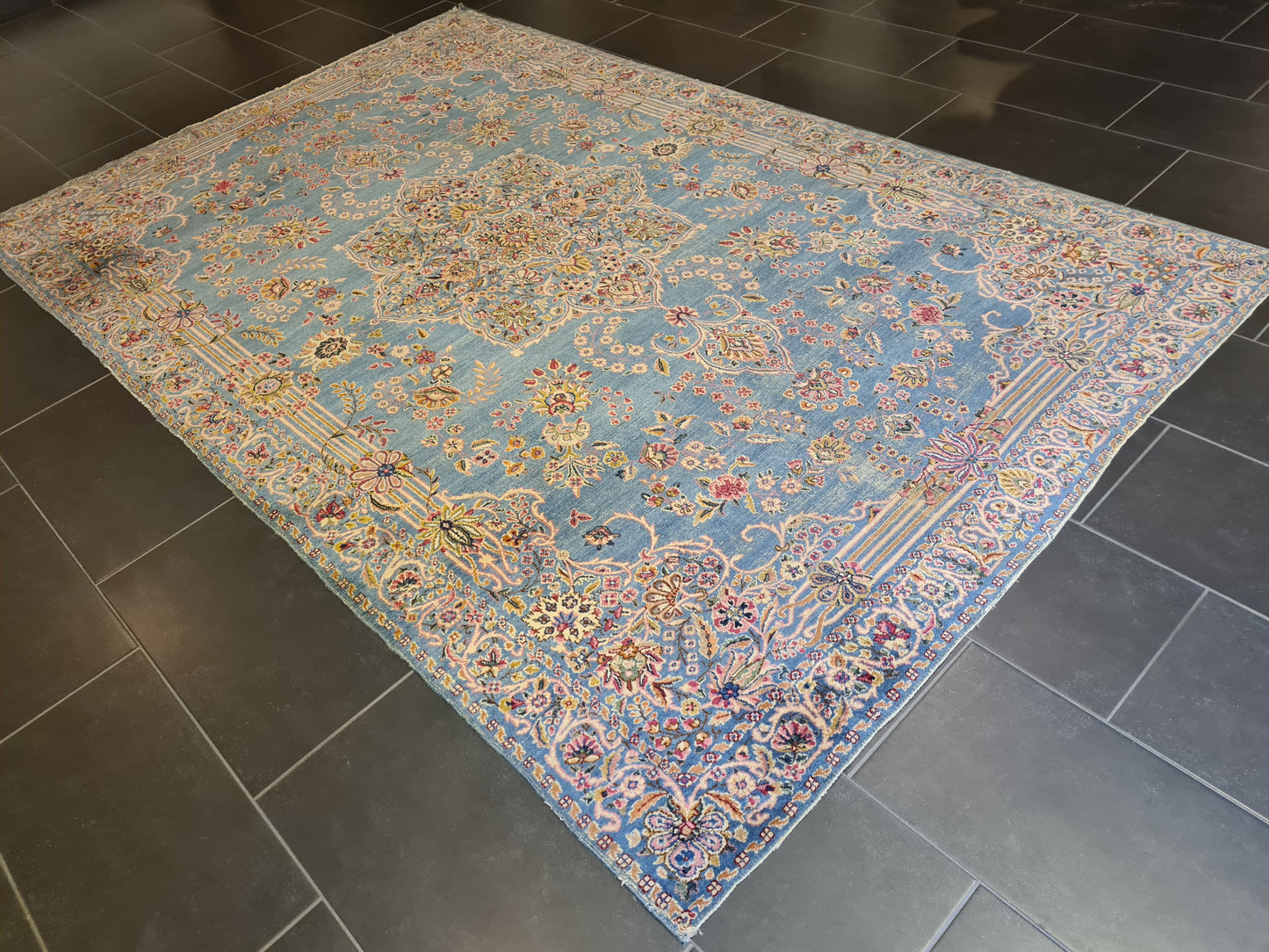 Königlicher Wertvoller Handgeknüpfter Perser Teppich Kirman Orientteppich Sammlerstück 286x181cm