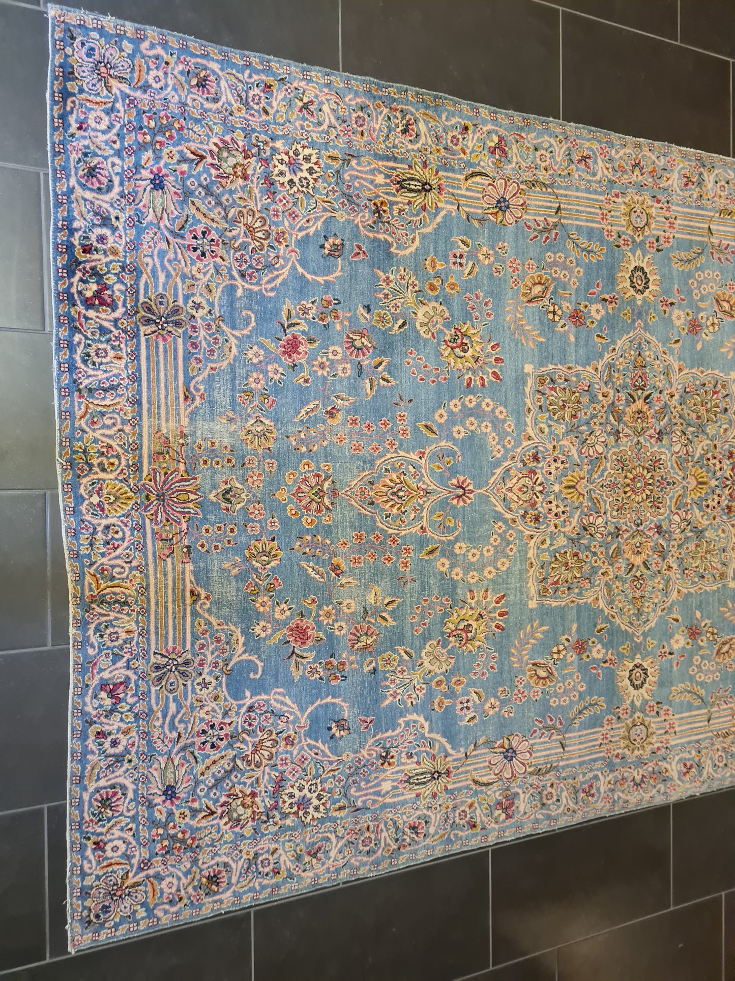 Königlicher Wertvoller Handgeknüpfter Perser Teppich Kirman Orientteppich Sammlerstück 286x181cm