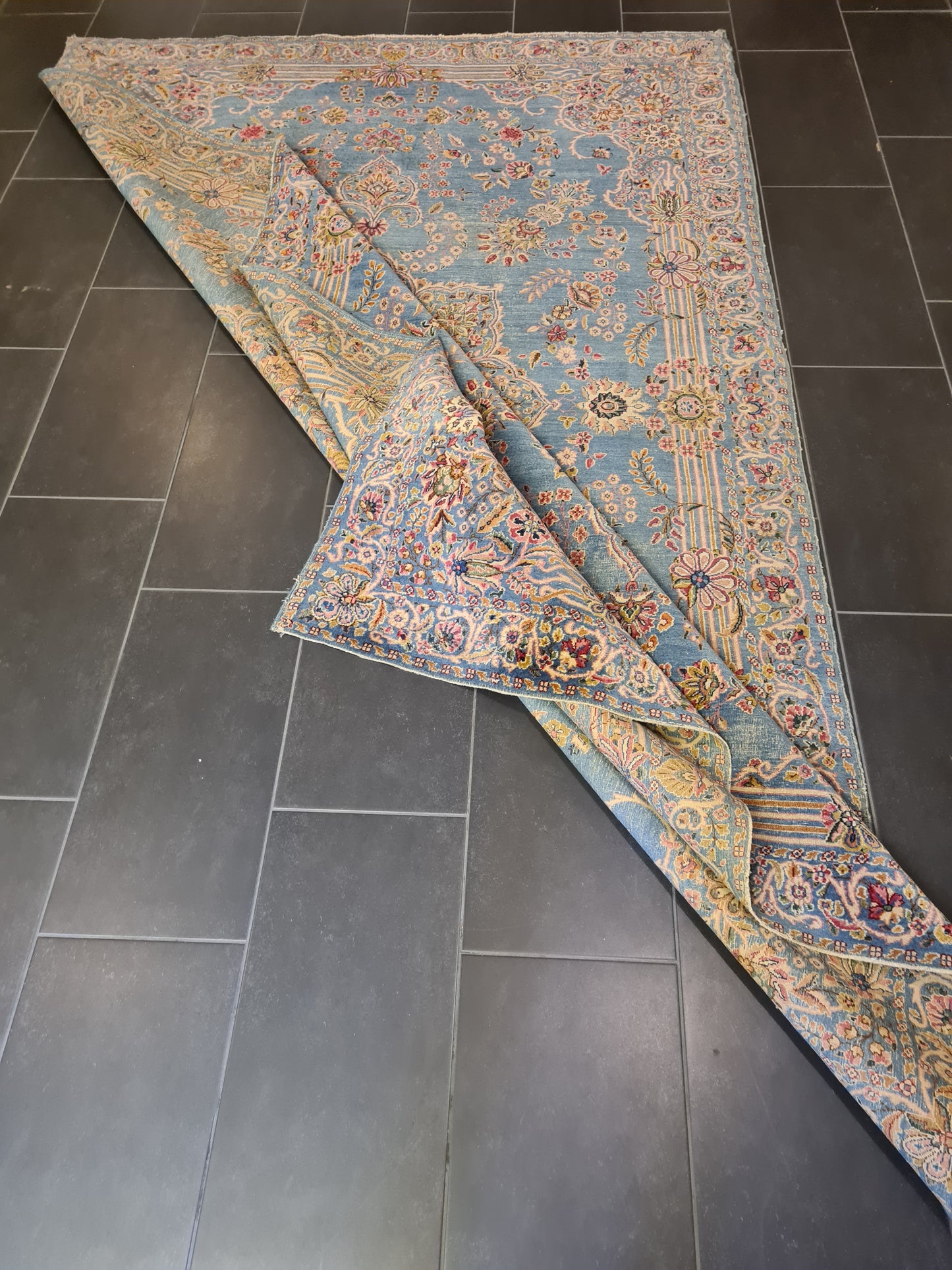 Königlicher Wertvoller Handgeknüpfter Perser Teppich Kirman Orientteppich Sammlerstück 286x181cm