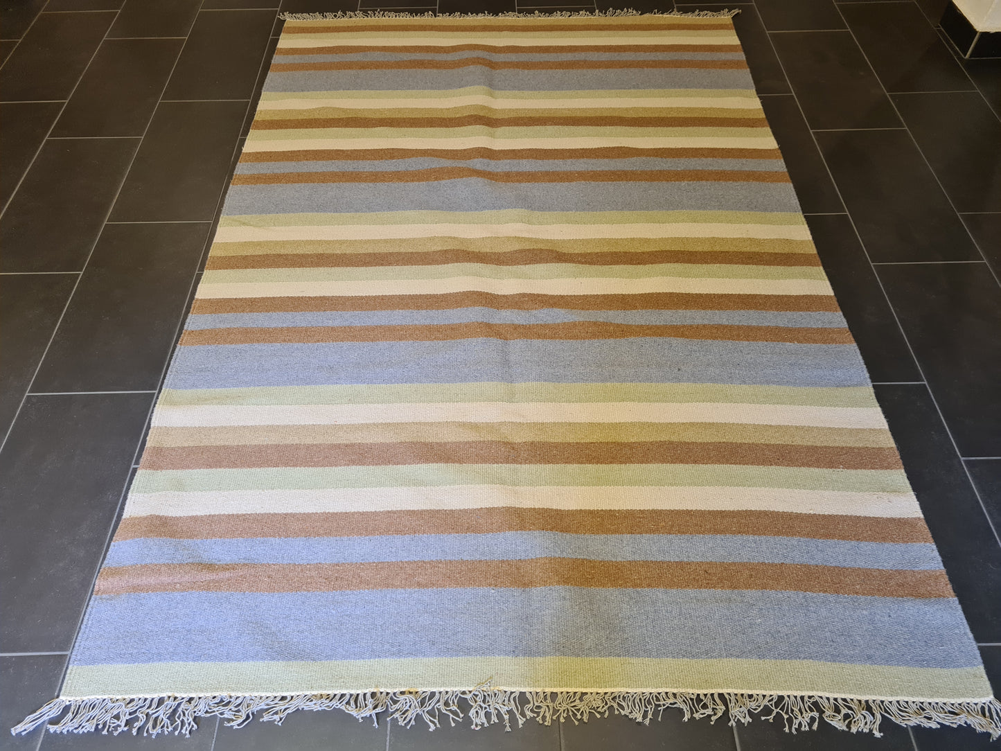 Dekorativer Moderner Handgeknüpfter Orientteppich Kelim Teppich 240x166cm