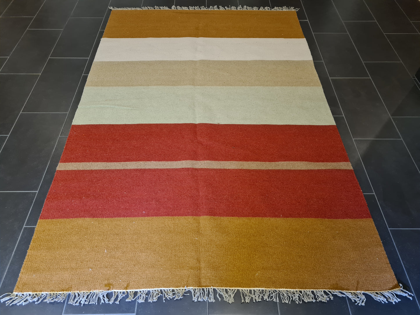 Dekorativer Moderner Handgeknüpfter Orientteppich Kelim 249x169cm