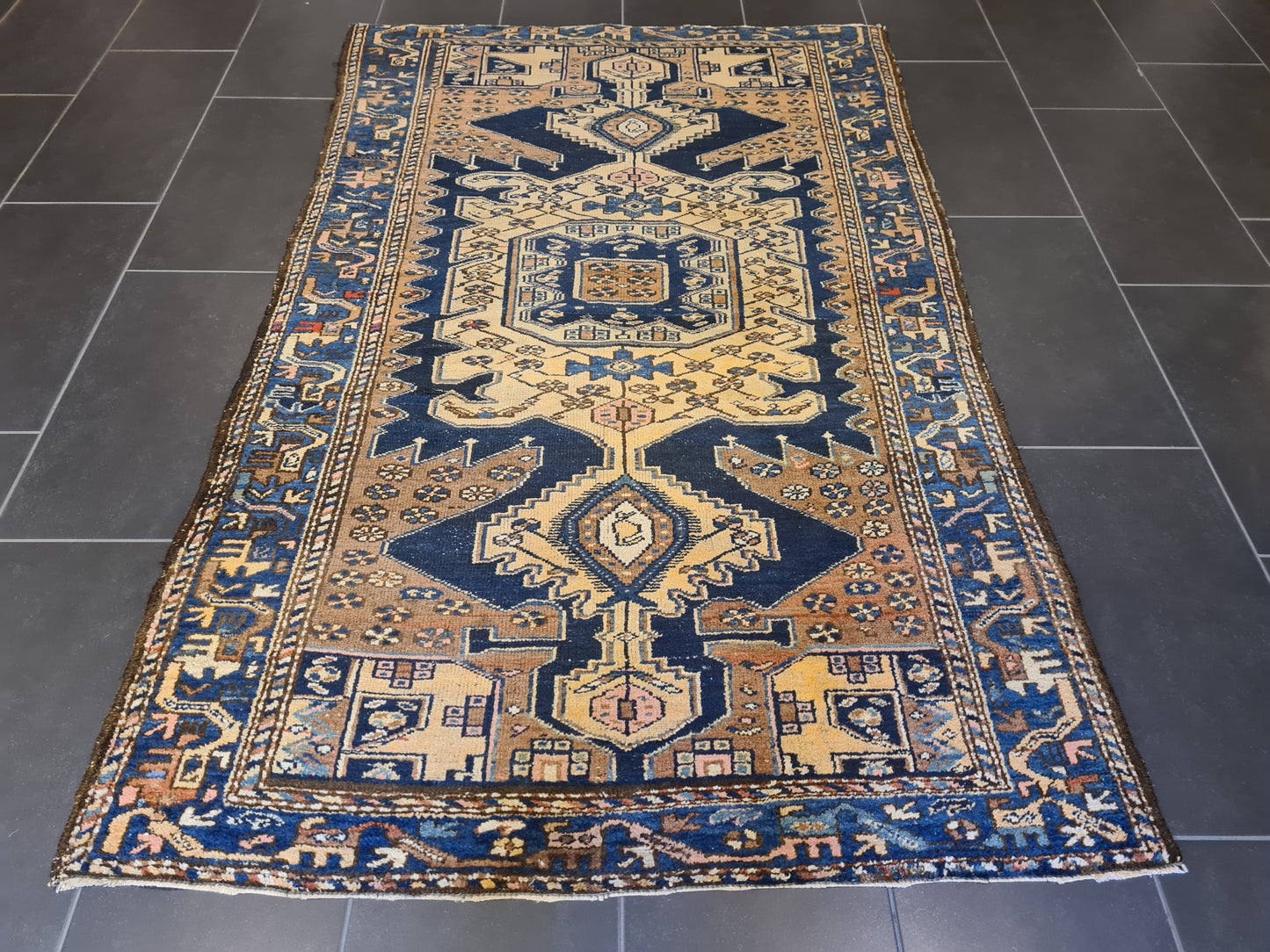 Antiker Feiner Handgeknüpfter Perser Teppich Orientteppich Malaya Sammlerstück 203x127cm