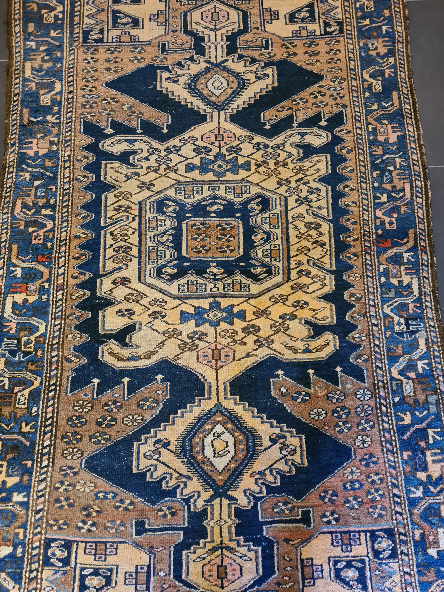 Antiker Feiner Handgeknüpfter Perser Teppich Orientteppich Malaya Sammlerstück 203x127cm