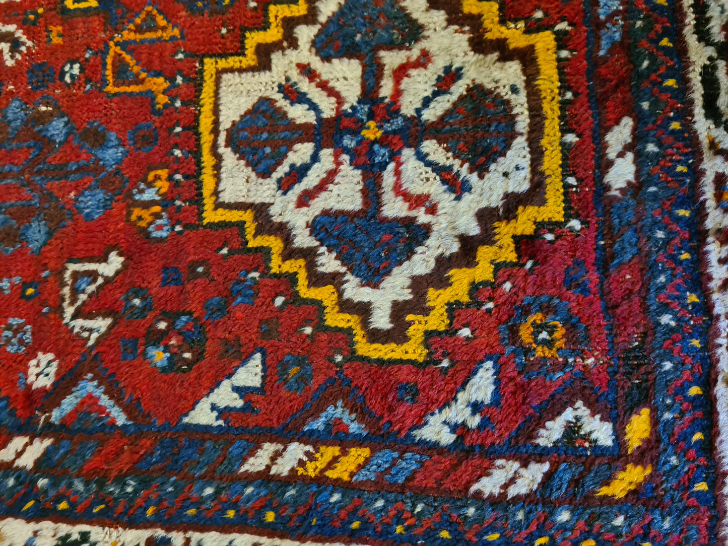 Antiker Handgeknüpfter Perser Teppich Gashgai Orientteppich 245x169cm