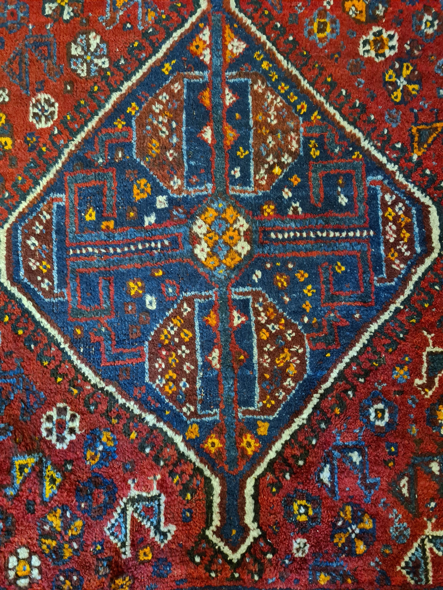 Antiker Handgeknüpfter Perser Teppich Gashgai Orientteppich 245x169cm