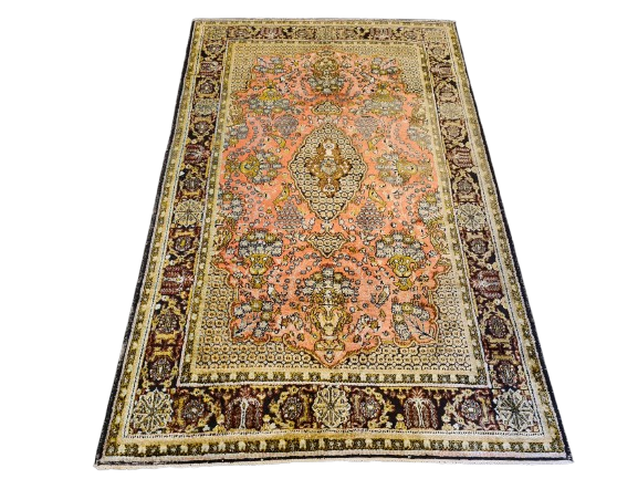 Wertvoller Feiner Handgeknüpfter Seiden Teppich Orientteppich Perser Teppich 170x95cm