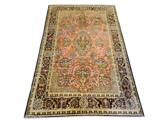 Wertvoller Feiner Handgeknüpfter Seiden Teppich Orientteppich Perser Teppich 170x95cm