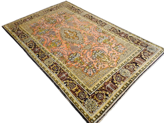 Wertvoller Feiner Handgeknüpfter Seiden Teppich Orientteppich Perser Teppich 170x95cm