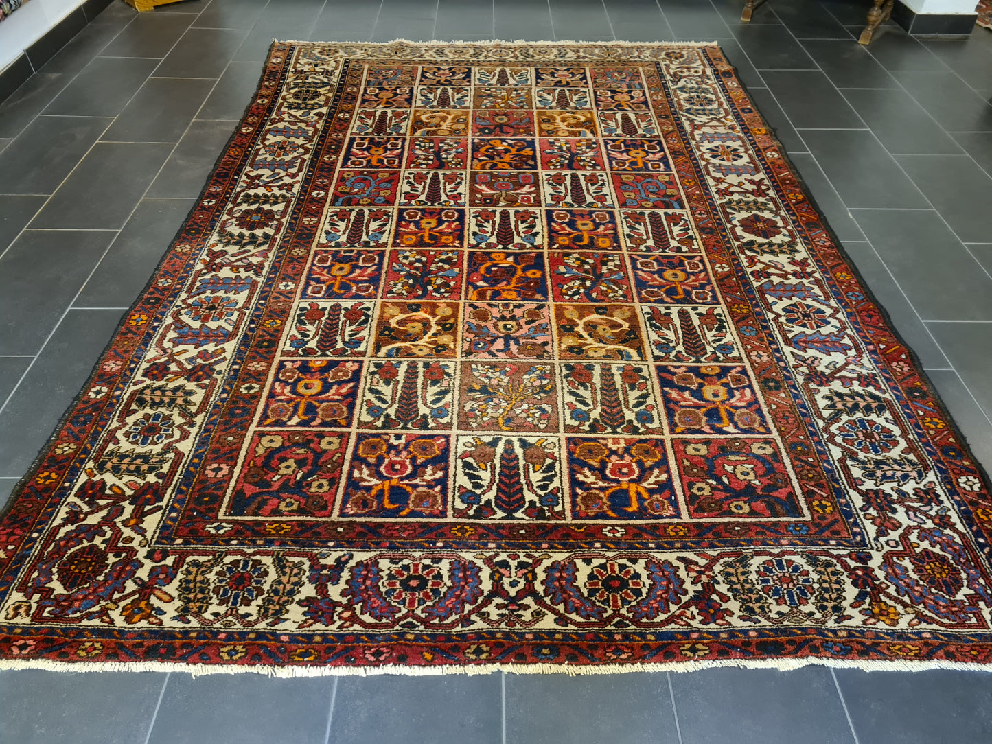 Antiker Feiner Handgeknüpfter Perser Teppich Bachtiar Orientteppich 306x215cm