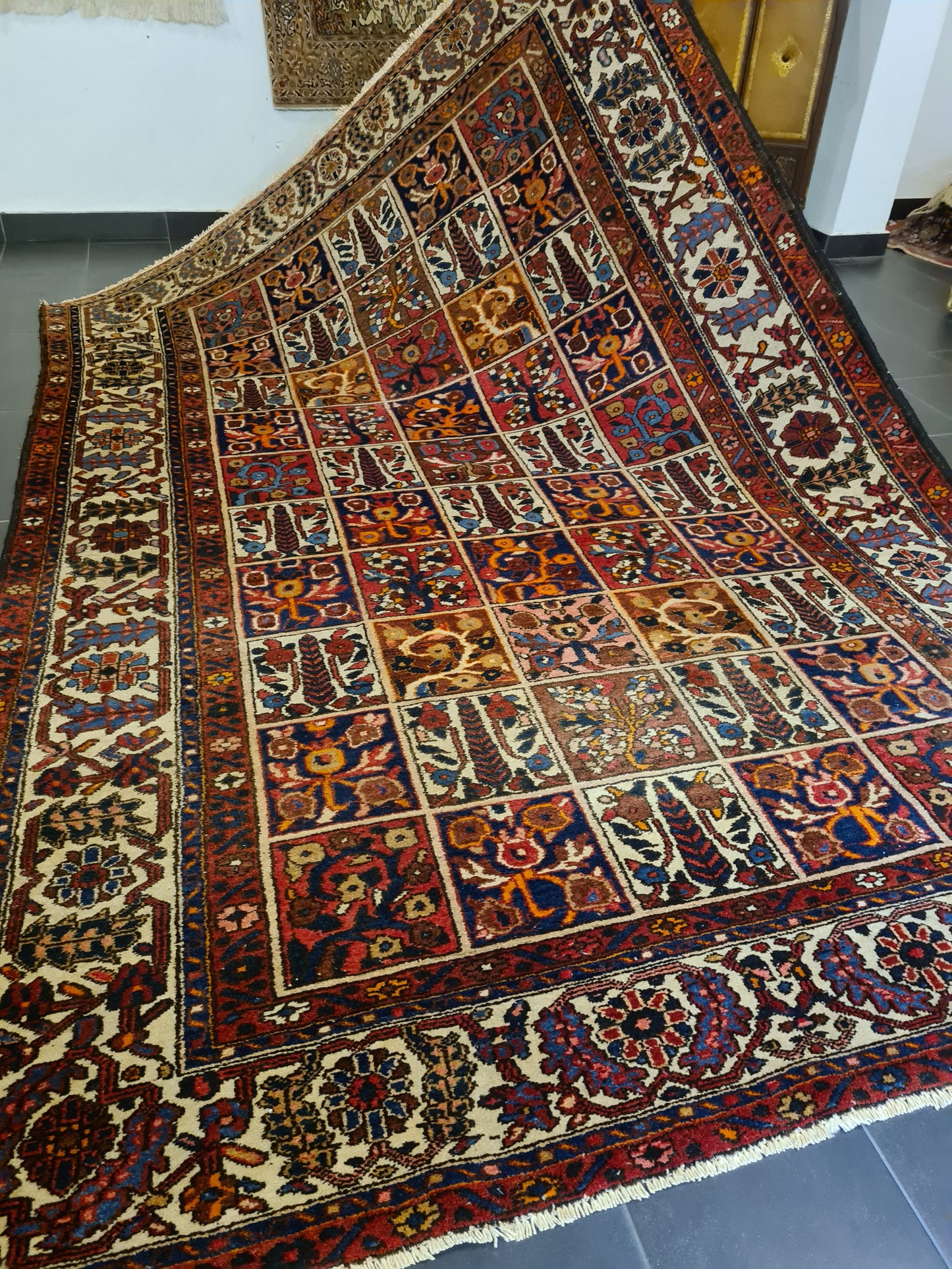 Antiker Feiner Handgeknüpfter Perser Teppich Bachtiar Orientteppich 306x215cm