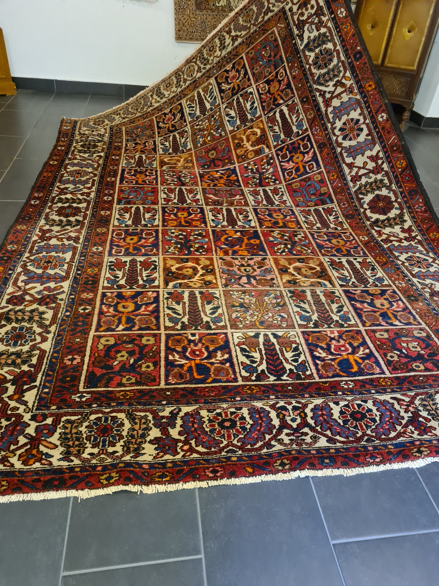 Antiker Feiner Handgeknüpfter Perser Teppich Bachtiar Orientteppich 306x215cm