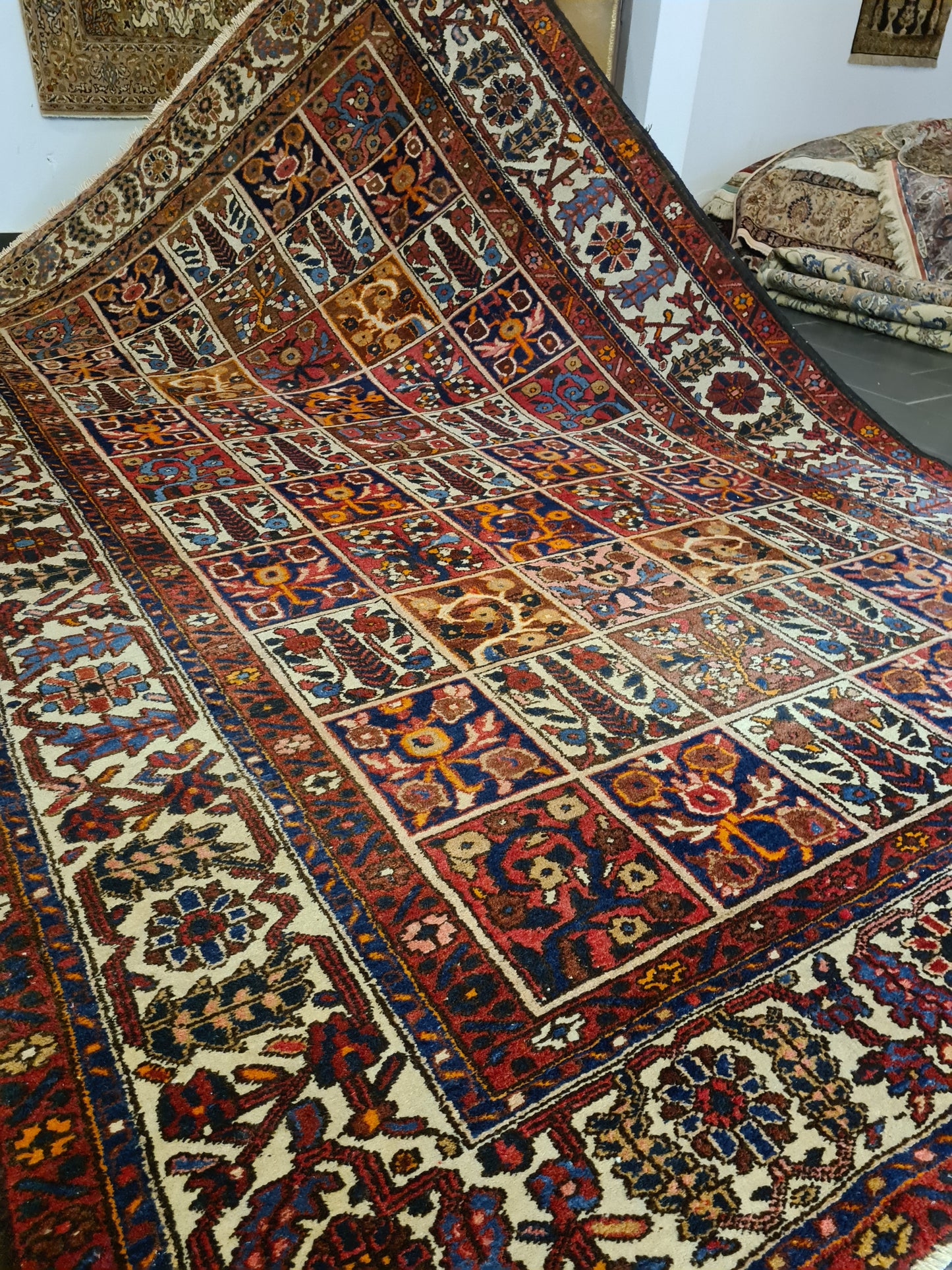 Antiker Feiner Handgeknüpfter Perser Teppich Bachtiar Orientteppich 306x215cm