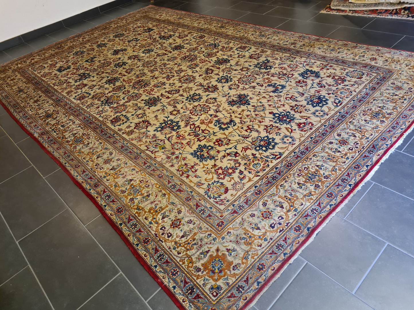 KöniglicherHandgeknüpfter Perser Teppich Keshan Orientteppich 410x260cm