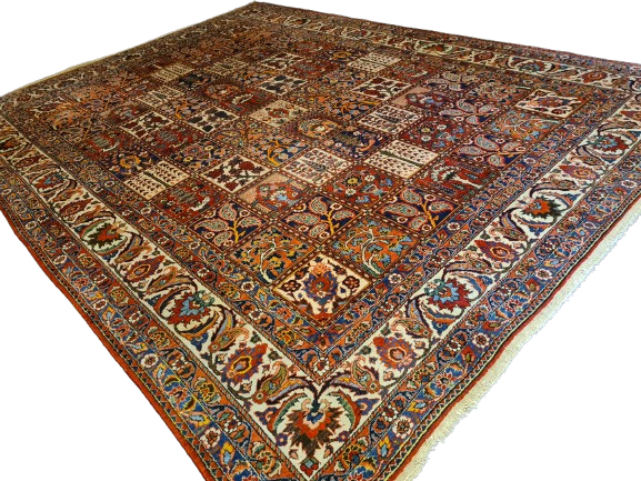 Antiker Feiner Handgeknüpfter Perser Teppich Bachtiar Orientteppich 420x320cm