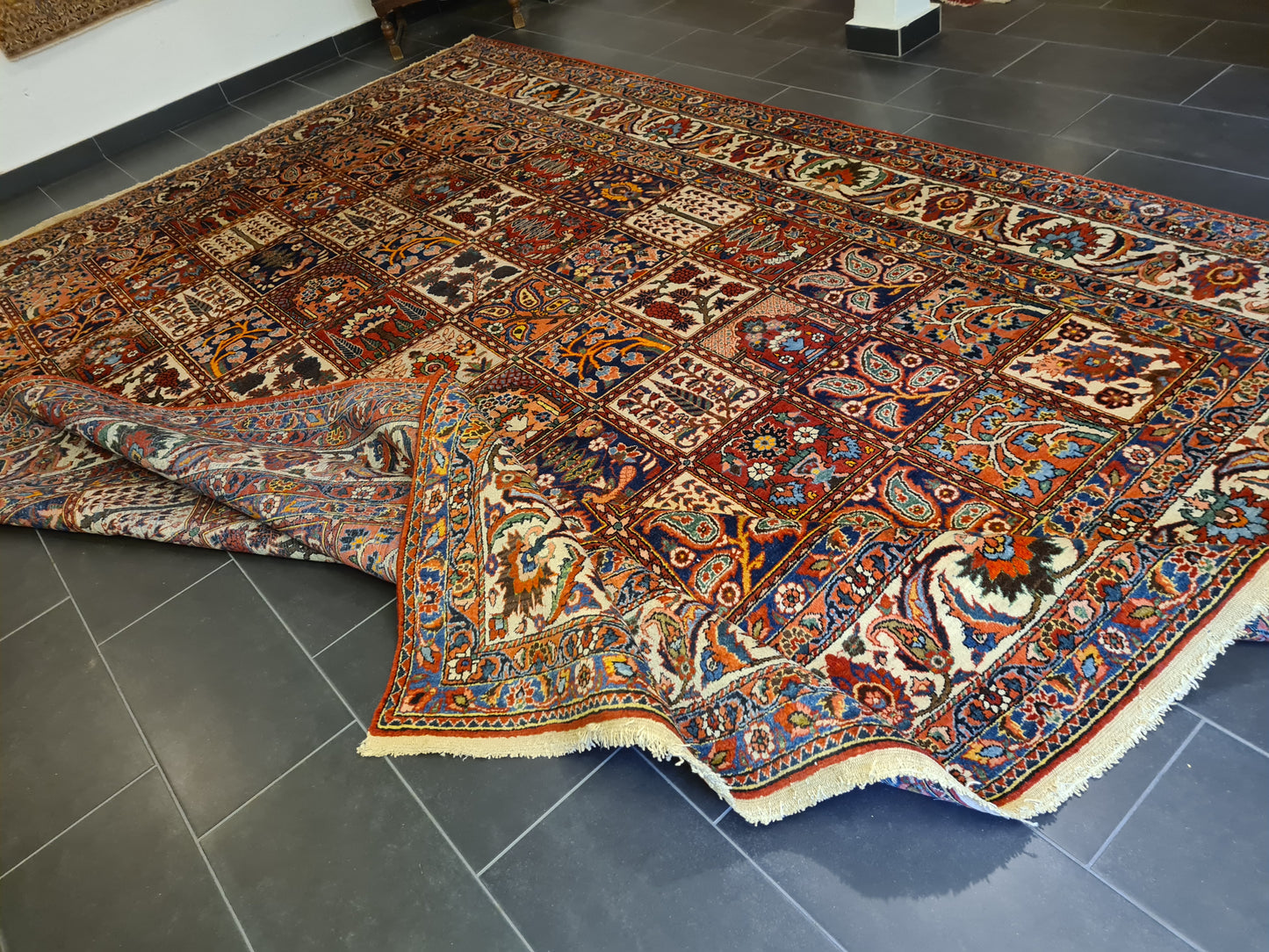 Antiker Feiner Handgeknüpfter Perser Teppich Bachtiar Orientteppich 420x320cm