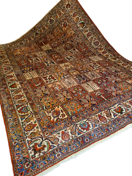 Antiker Feiner Handgeknüpfter Perser Teppich Bachtiar Orientteppich 420x320cm