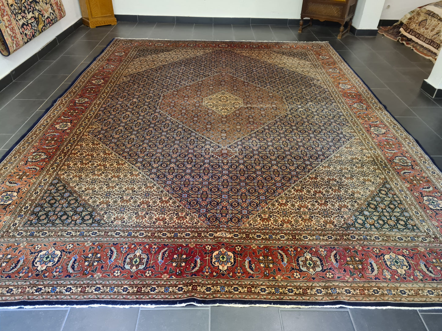 Königlicher Feiner Handgeknüpfter Perser Teppich Tabriz Orientteppich 400x300cm