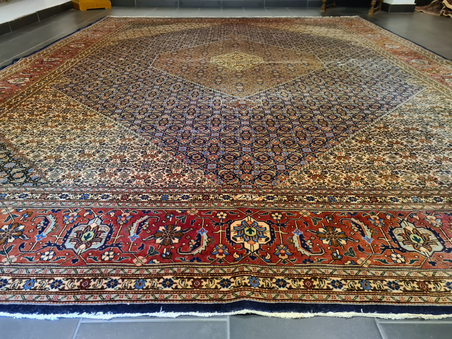 Königlicher Feiner Handgeknüpfter Perser Teppich Tabriz Orientteppich 400x300cm