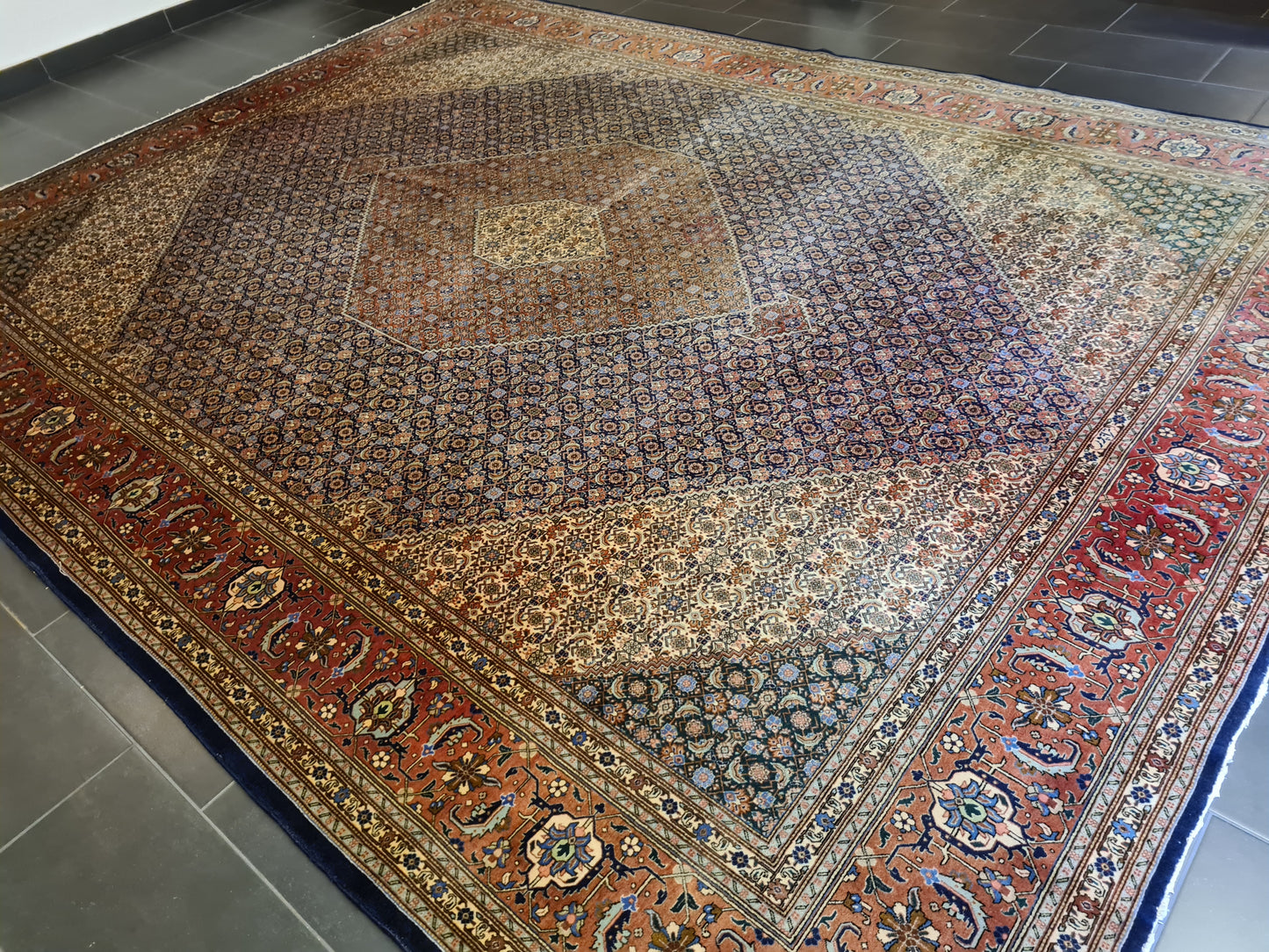 Königlicher Feiner Handgeknüpfter Perser Teppich Tabriz Orientteppich 400x300cm