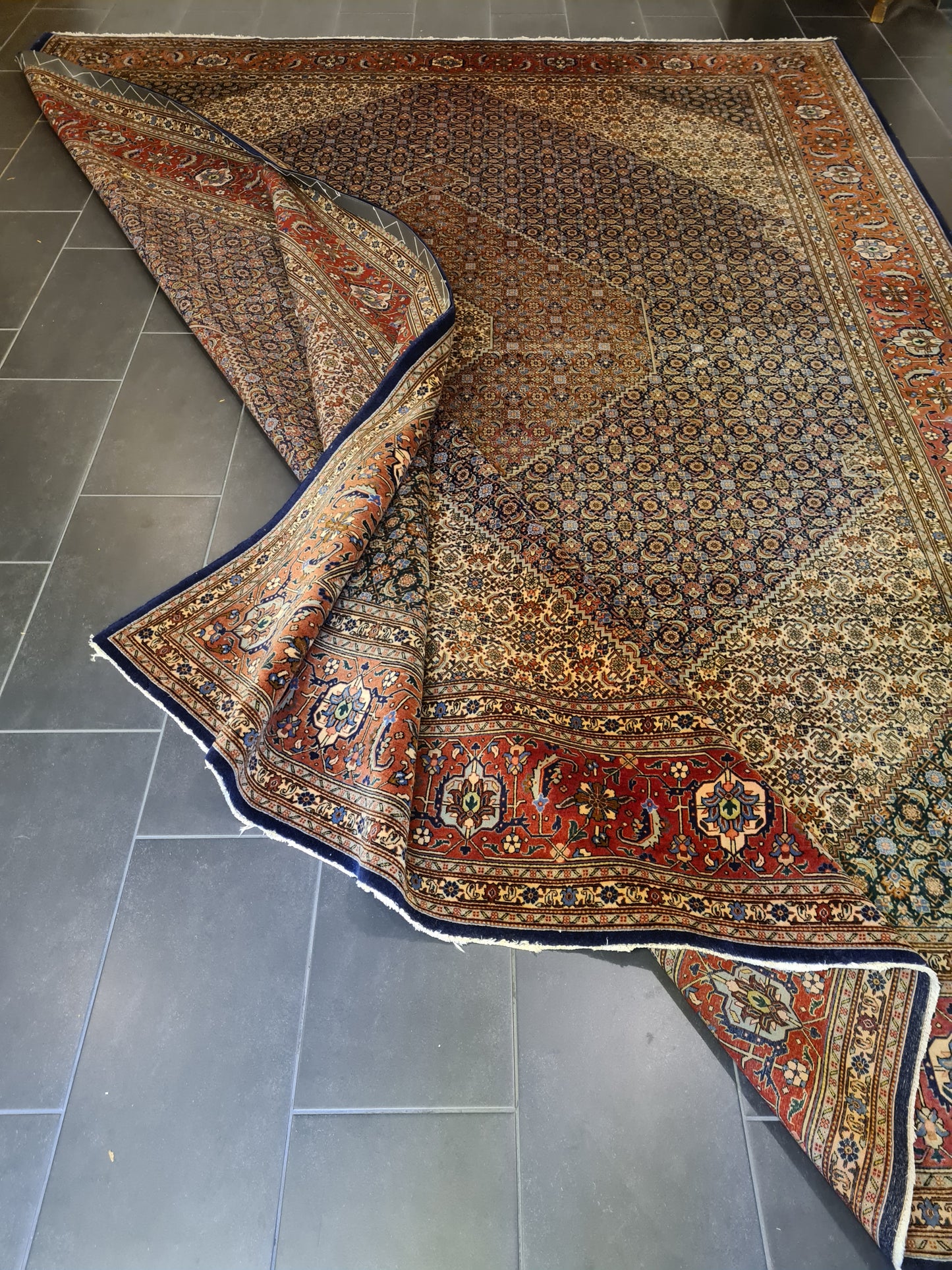 Königlicher Feiner Handgeknüpfter Perser Teppich Tabriz Orientteppich 400x300cm