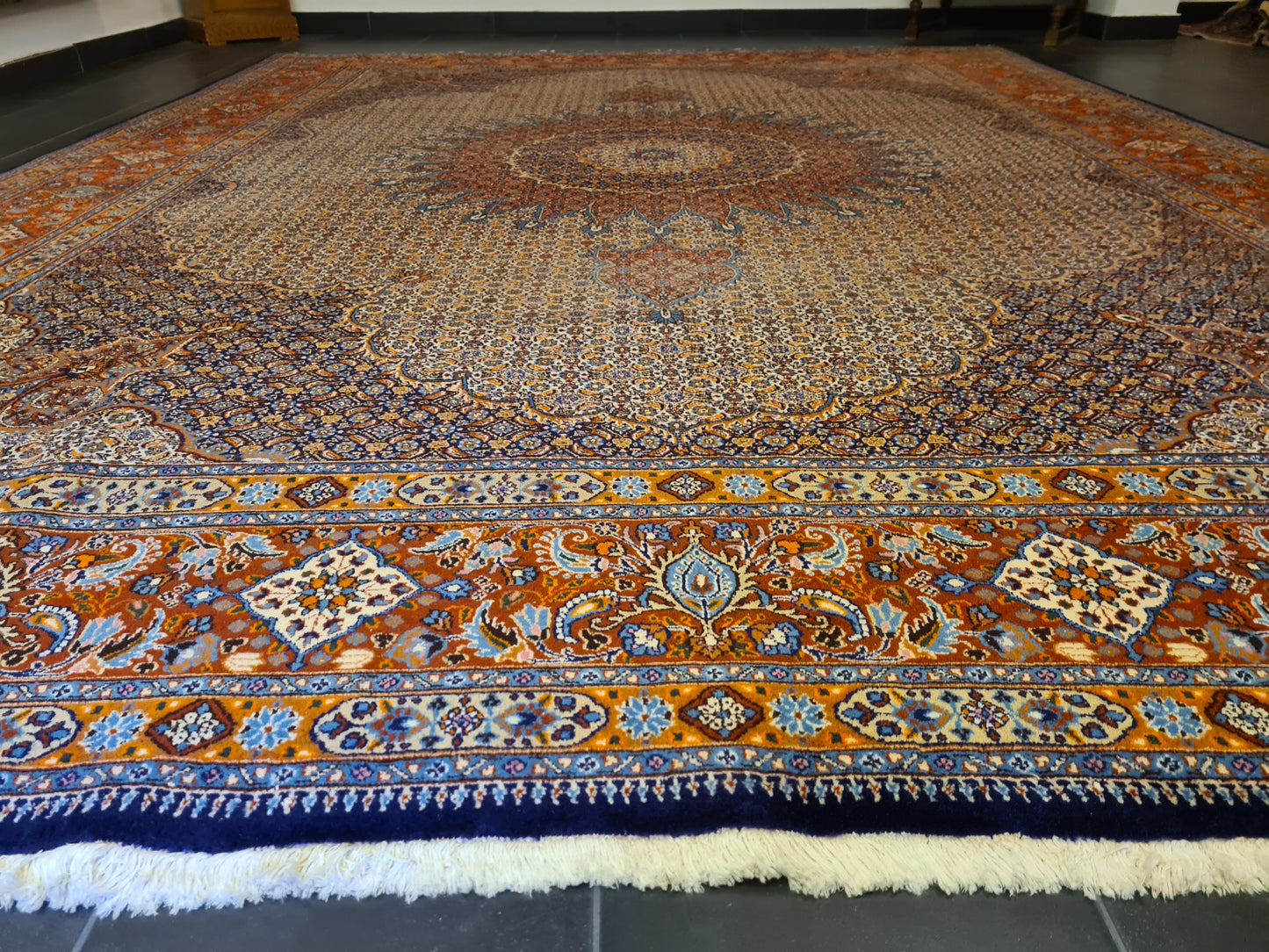 Königlicher Handgeknüpfter Perser Teppich Orientteppich Moud 400x300cm