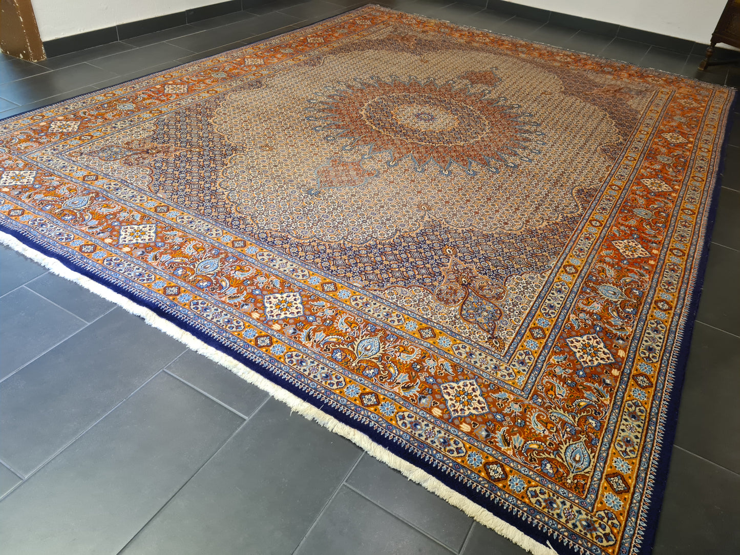 Königlicher Handgeknüpfter Perser Teppich Orientteppich Moud 400x300cm