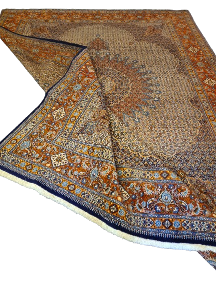 Königlicher Handgeknüpfter Perser Teppich Orientteppich Moud 400x300cm