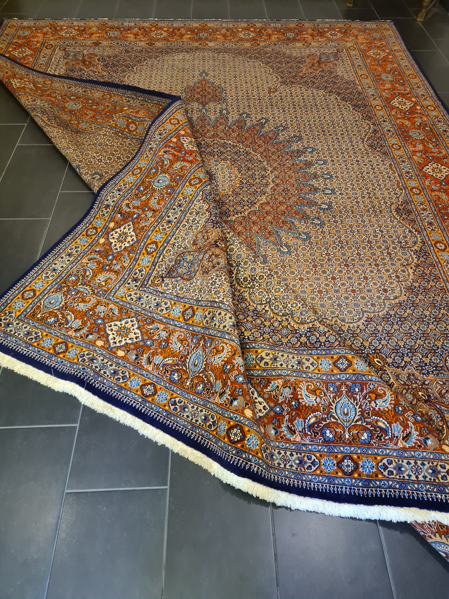 Königlicher Handgeknüpfter Perser Teppich Orientteppich Moud 400x300cm