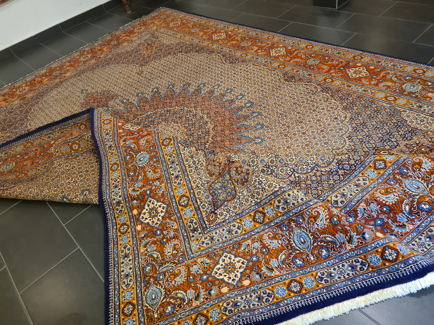 Königlicher Handgeknüpfter Perser Teppich Orientteppich Moud 400x300cm