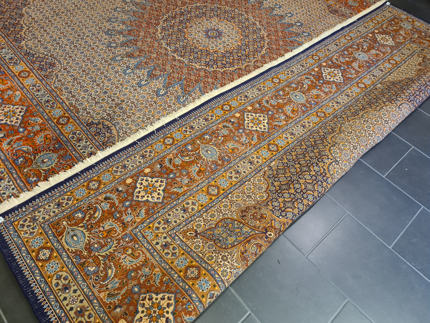 Königlicher Handgeknüpfter Perser Teppich Orientteppich Moud 400x300cm