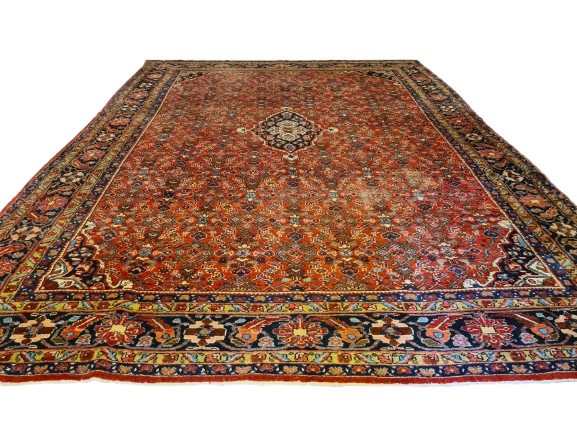 Antiker Handgeknüpfter Perser Teppich Sarough Mahal Orientteppich Sammlerstück 360x270cm