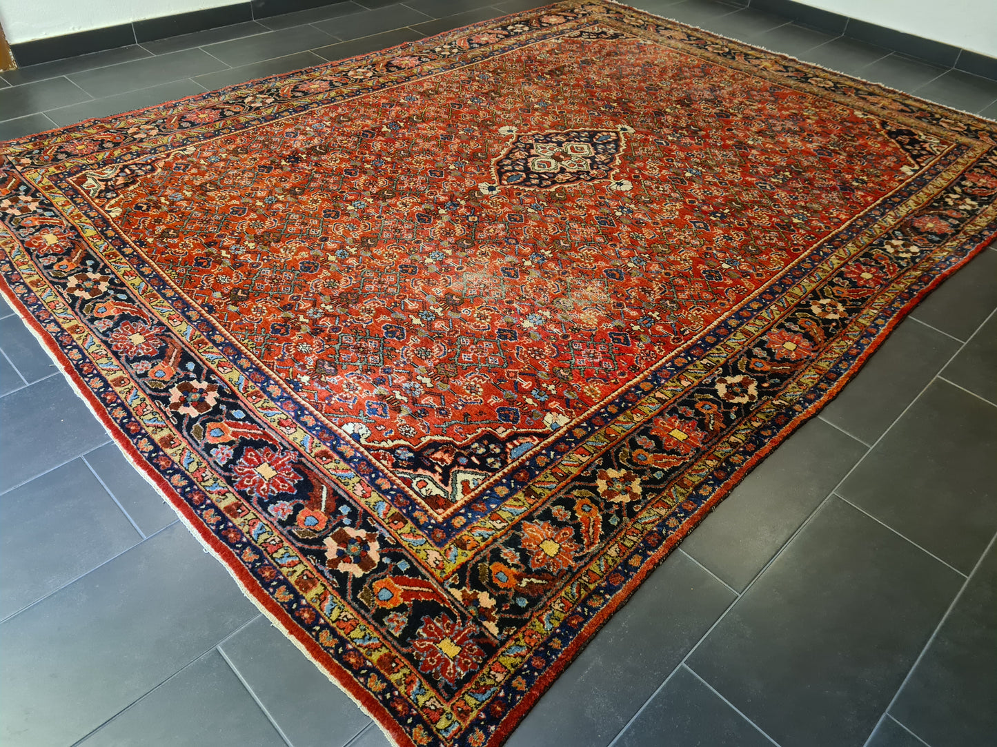 Antiker Handgeknüpfter Perser Teppich Sarough Mahal Orientteppich Sammlerstück 360x270cm